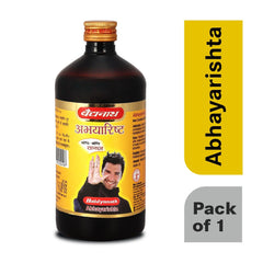 Baidyanath Abhayarisht - 450 ml | Useful in Piles, Constipation and Abdominal Pain Relief (Pack of 1) - AHA KART