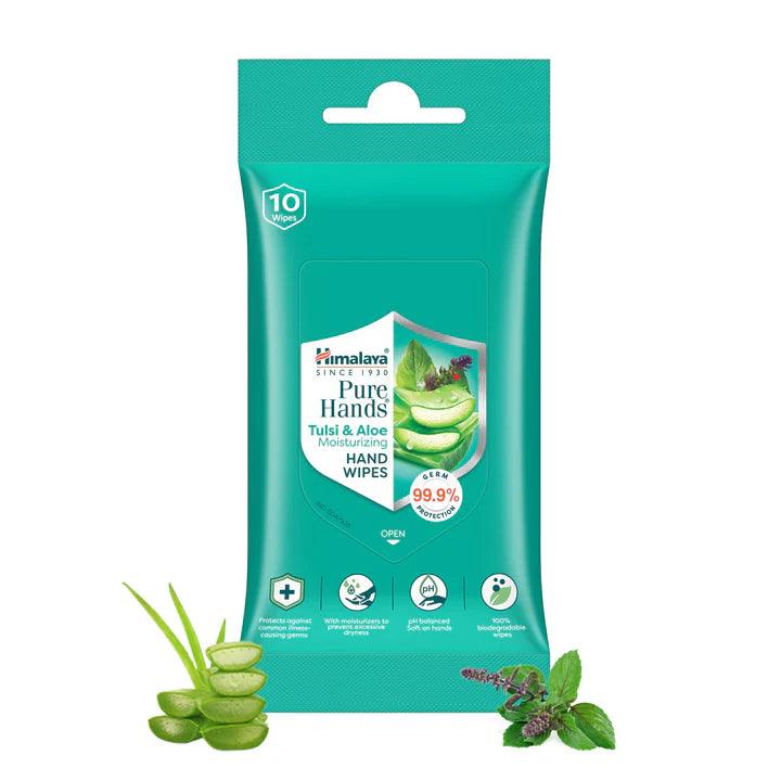 Himalaya Pure Hands Tulsi & Aloe Moisturizing Hand Wipes - AHA KART