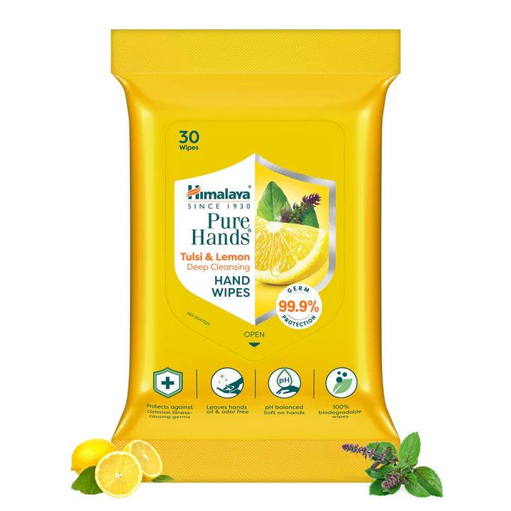 Himalaya Pure Hands Tulsi & Lemon Deep Cleansing Hand Wipes - AHA KART