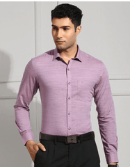 Men 100% Cotton Purple Shirt