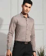 Men Cotton Grayish Blue shirt