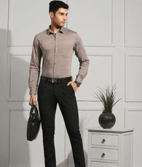 Men Cotton Grayish Blue shirt