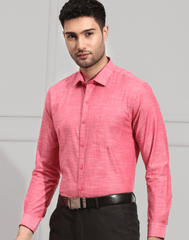 Men Cotton Shirt Pink