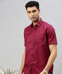 Men's Cotton Blend Shirt Purple