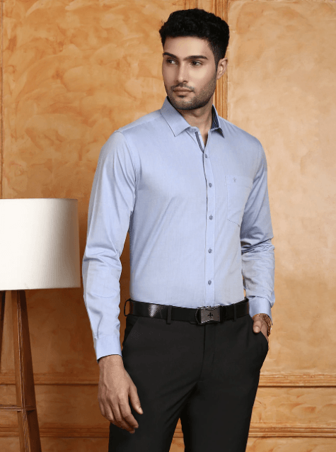 Men cotton Blue Shirt G119