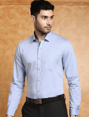 Men cotton Blue Shirt G119