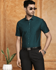 Men cotton Green Shirt G116