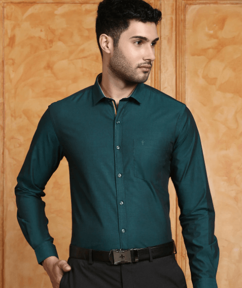 Men cotton Green Shirt G116