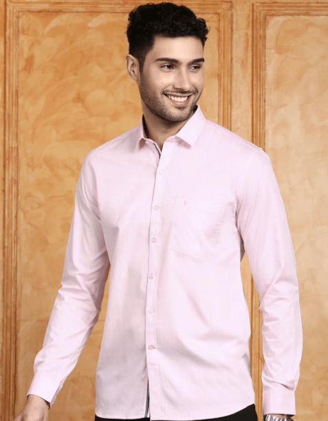 Men Cotton Light Pink Shirt G115