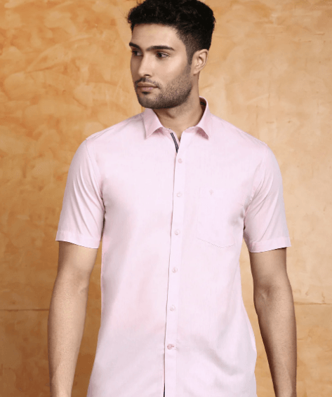 Men Cotton Light Pink Shirt G115