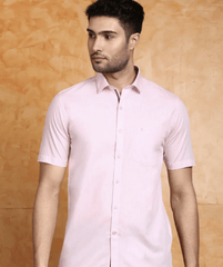 Men Cotton Light Pink Shirt G115