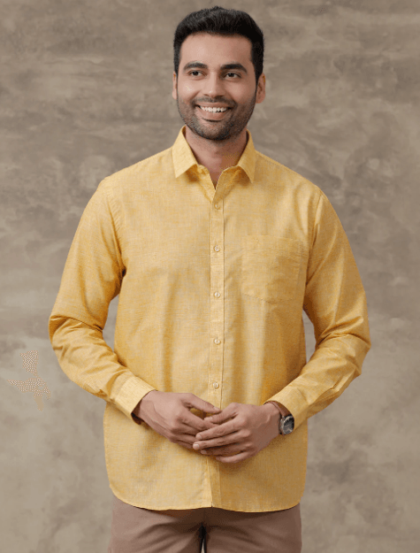 Mens Cotton Rich shirt Yellow T39 Tod