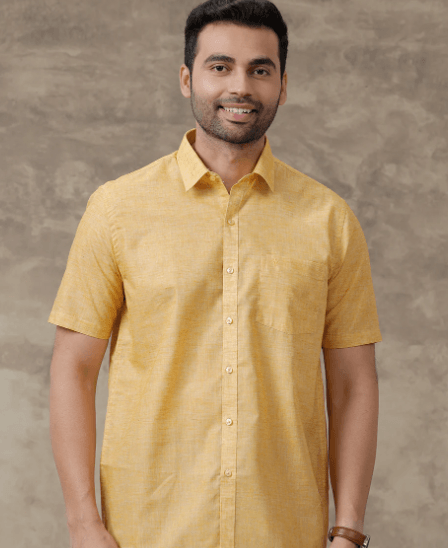 Mens Cotton Rich shirt Yellow T39 Tod