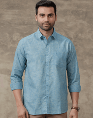 Mens cotton Rich Shirt Blue T39  T05