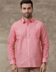 Men Cotton Rich Shirt Pink T34 T01