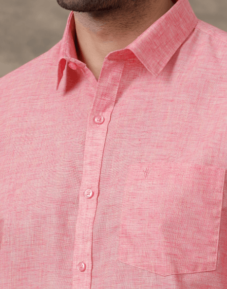 Men Cotton Rich Shirt Pink T34 T01