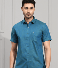 Men Cotton Dark Blue shirt