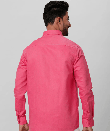 Mens cotton Rich Pink Full Sleeves Shirt TG2