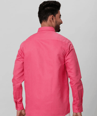 Mens cotton Rich Pink Full Sleeves Shirt TG2