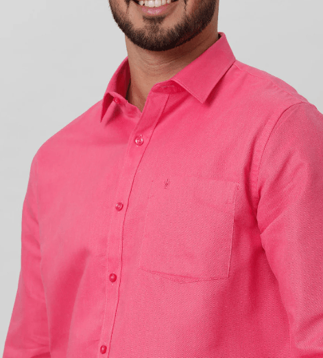 Mens cotton Rich Pink Full Sleeves Shirt TG2