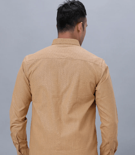 Mens Cotton Rich Shirt Full Sleeves Mustard