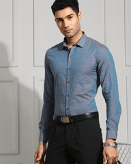 Men Cotton Blue Shirt CLR GE3