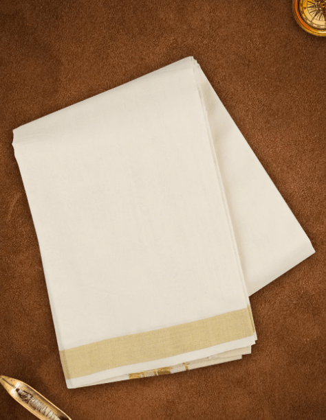 Mens Premium Handloom Panchakacham Cream