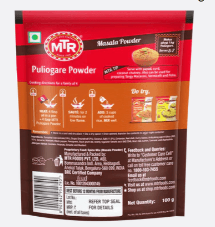 MTR Puliogare Powder 100g