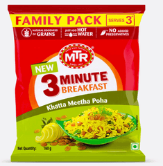 MTR 3 Minute Khatta Meetha Poha Pouch 160 g