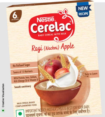 NESTLE CERELAC - 6–24 months, 300g-Ragi and Apple