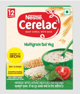 NESTLE CER ELAC - 12–24 months, 300g-Multigrain, DAL & Vegetables