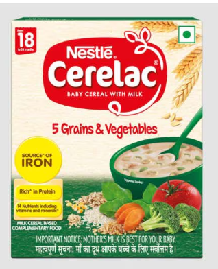 NESTLE CEREAL - 18-24 months, 300g-5 Grains & Vegetables