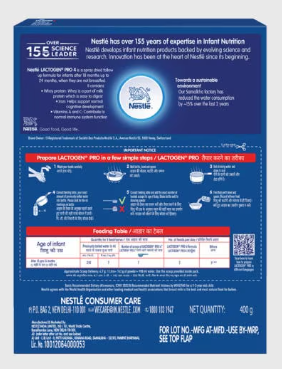 NESTLE LACTOGEN, 400g (BIB)-18-24months
