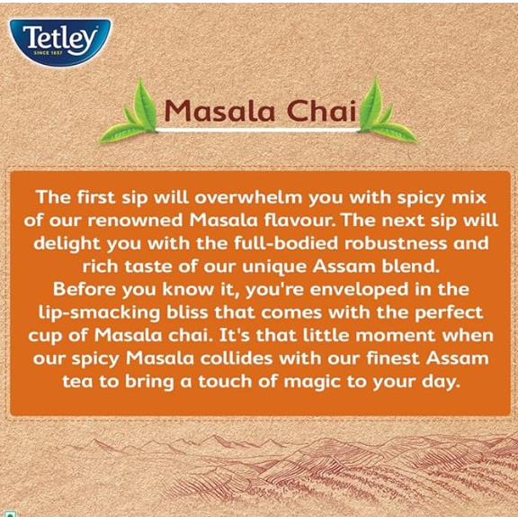 Tatley | Masala chai With Natural Flavour | Black Tea | 50 bags 100g