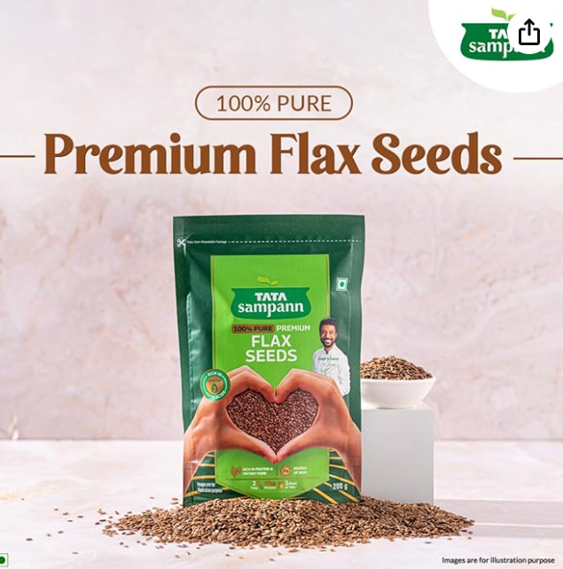 Tata Sampann 100% Pure Premium Flax Seeds 200g