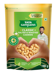 Tata Sampann Classic Salted And Roasted Cashew 190g