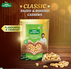 Tata Sampann Classic Salted And Roasted Cashew 190g