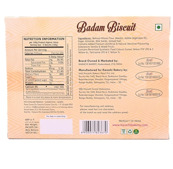 Karachi Bakery Badam Biscuit