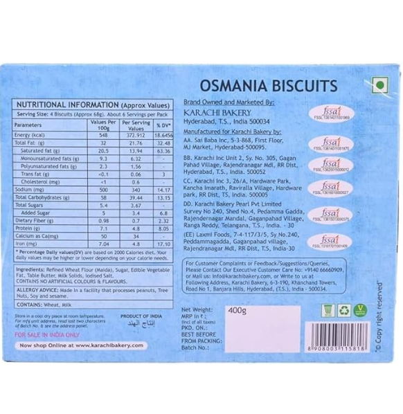 Karachi Bakery Osmania Biscuits