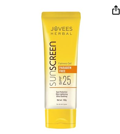 Jovees Fairness Gel Sunscreen SPF 25 | Oily & Combination Skin