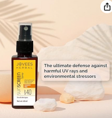 Jovees Herbal Sunscreen Spray SPF 40 | UVA + UVB Protection | For Men & Women, All skin types | 60ml