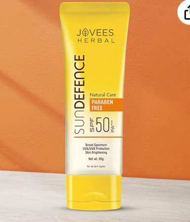 Jovees Sun Defence Cream SPF 50 | Broad Spectrum PA+++ | Protects