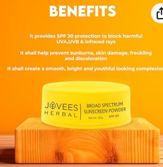 Jovees Broad Spectrum Sunscreen Powder |SPF30 |Prevents Skin Damage