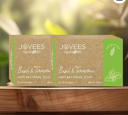 Jovees Basil & Turmeric Anti Bacterial Soap