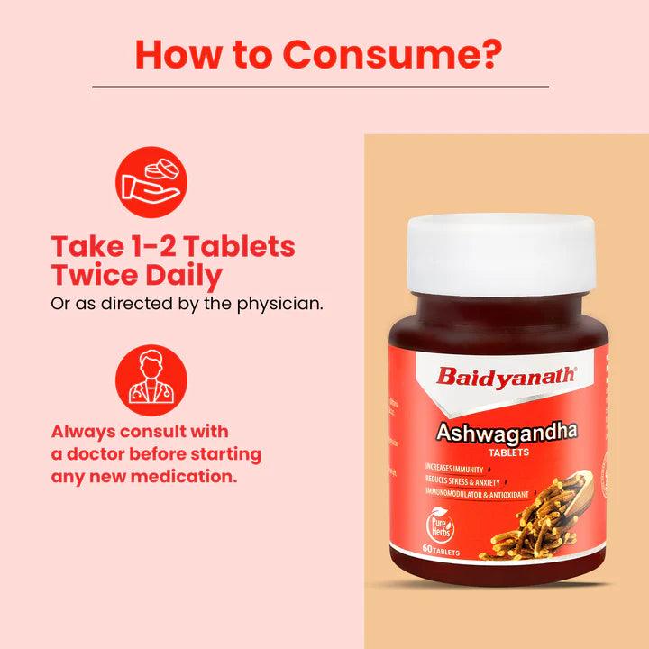 Baidyanath Ashwagandha Tablets - AHA KART